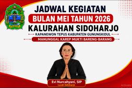 JADWAL KEGIATAN BULAN MEI 2026 KALURAHAN SIDOHARJO
